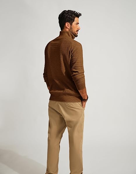 Mens Jumper Quarter Zip Sweaters, V Neck