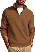 Mens Jumper Quarter Zip Sweaters, V Neck